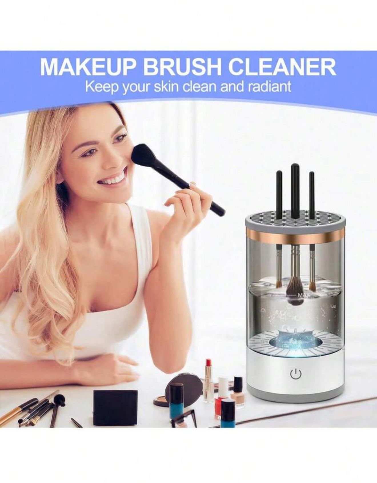 LIMPIADOR BROCHAS MAQUILLAJE AUTOMÁTICA